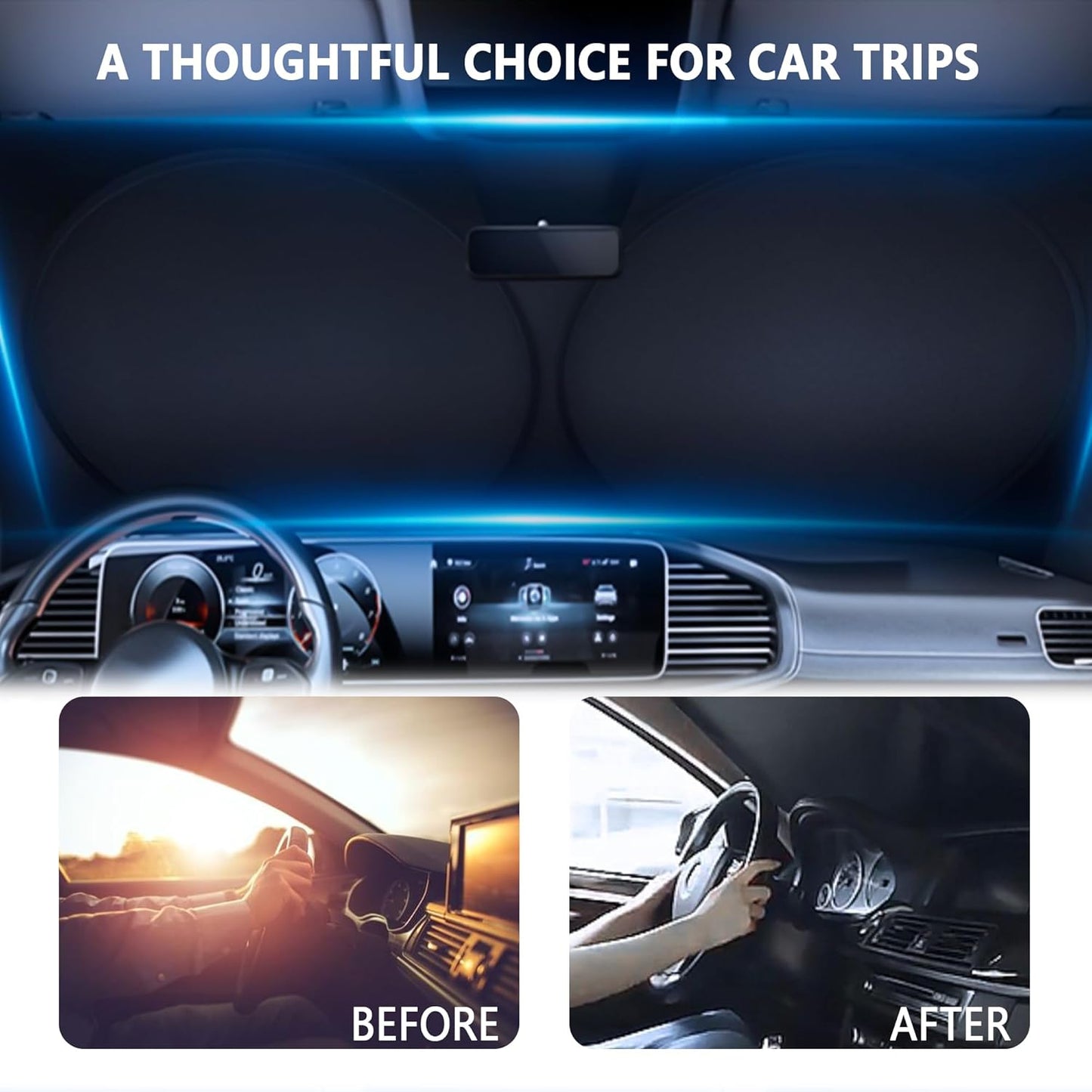 ShadeSmart Titanium Car Sun Shade